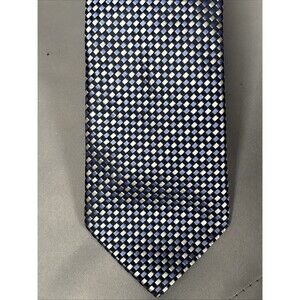 Trump Signature Collection Tie Blue Black Silver Silk Jacquard L:58" W:3.5"